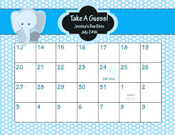 Printable Printable Pregnancy Countdown Calendar Pool Due Date
