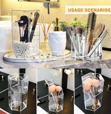 kiiss clear acrylic makeup brush holder