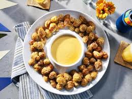 beer cheese and soft pretzel bites
