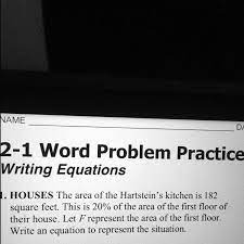 Practice Writing Equations Houses