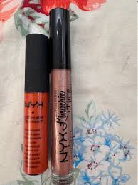nyx lip gloss and nyx matte lip cream