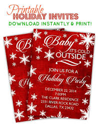 Printable Holiday Invites Download Instantly In Micr Cards All