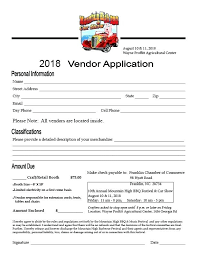 Vendor Registration Template Free Application Form Email