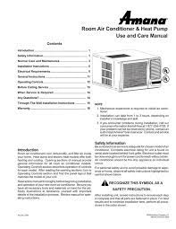 Amana air conditioner troubleshooting by consulting the troubleshooting tables below you may be able not only to identify the amana air conditioner issue, but to resolve it, too. Amana Heat Pumps Operating Instructions Manualzz