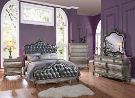 Its delicacy makes the whole bedroom stately antique bed enchants with its ornate tooling and solid wooden finish, that withstood the test of time. Roma French Bombe Crystal Tufted 4 Piece King Bedroom Set In Antique Silver