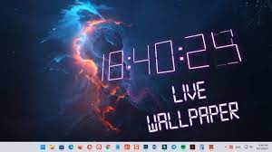 live wallpaper with digital clock