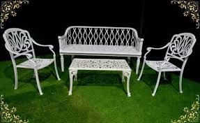 White Cast Aluminium Garden Chair With