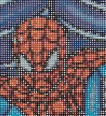 Stained Glass Spiderman Cross Stitch