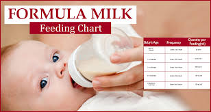newborn baby formula feeding chart
