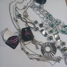 costume jewelry necklace lot 5 piece