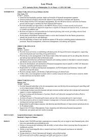 It is a personal document that outlines your professional career and educational level. Director Finance Resume Samples Velvet Jobs