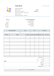 Hotel Invoice Template Invoice Manager For Excel