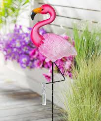 Evergreen Flamingo Rain Gauge Garden