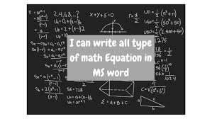 Math Equations In Microsoft Word