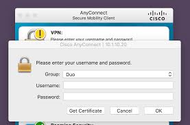 Select anyconnect on lower left side . Logging In With The Cisco Anyconnect Client Guide To Two Factor Authentication Duo Security