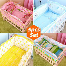 5pcs Newborn Baby Crib Bedding Set