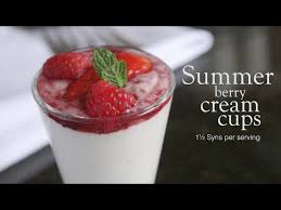slimming world summer berry cream cups