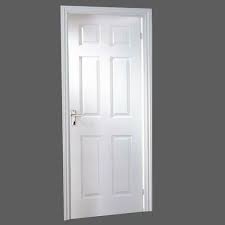 White Paint Coated Wooden Panel Door