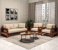 vedic 3 1 1 wooden sofa set with