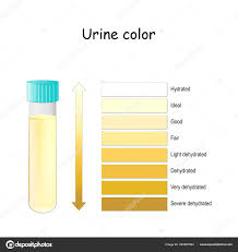 Urine Color Chart For Assessing Hydration And Dehydration
