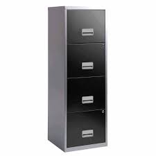 At over 40 foot in height, this utter monstrosity of a filing cabinet is one heck of a landmark. Pierre Henry 4 Drawers Maxi Filing Cabinet Silver And Black