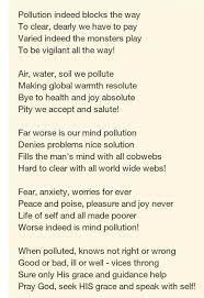 short poem on pollution brainly in