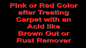 how to fix red or pink carpet stain