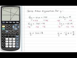 Linear Equations On The Ti83 84