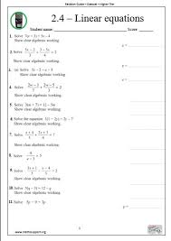 Edexcel Linear Equations Revision Guide