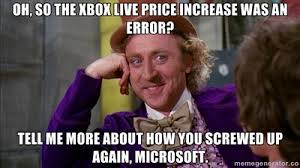 Xbox Live Price Increase An Error, Says Microsoft via Relatably.com