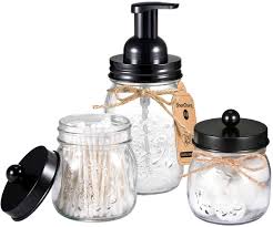 Excuse me, can you tell me how to get to _____ city centre? Amazon Com Mason Jar Bathroom Accessories Set Mason Jar Foaming Hand Soap Dispenser And Qtip Holder Set Rustic Farmhouse Decor Apothecary Jars Bathroom Countertop And Vanity Organizer Black Patent Pending Home