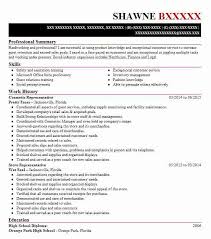 cosmetic s representative resume sle