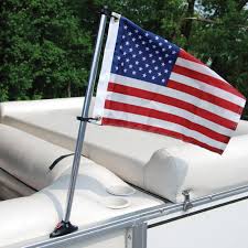 This cement expands to fill voids in concrete to ensure that it locks into place. Pontoon Flag Pole Socket With Flag With 12 X18 Us Flag Camping World