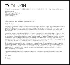 Housekeeper Cover Letter Sample Cover Letter Templates