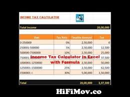 income tax calculator in ms excel from