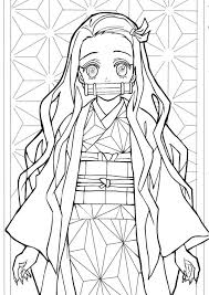 Nezuko wish you a nice day :3 it's my drawing by the way. Nezuko Coloring Pages 55 Picrures Free Printable