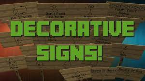 minecraft decorative signs you