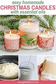 diy christmas candles with essential