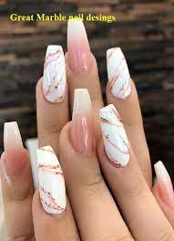 Shown in xl almond/ stiletto shape, but available in any shape and size, my sets are. 25 Marble Nail Design With Water Nail Polish 1 Nailideas Nail Designs Summer Acrylic Chic Nails Chic Nail Art