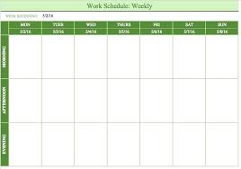 Weekly Shift Schedule Template Best Template Ideas