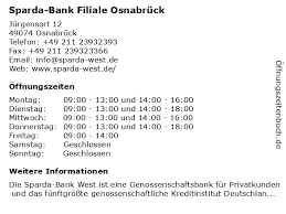 Find out swift code details for deutde3b265. á… Offnungszeiten Sparda Bank Filiale Osnabruck Jurgensort 12 In Osnabruck
