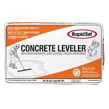Leveling compound is a mixture of cement designed to pour easily over a concrete floor to smooth out any uneven areas in that floor. Rapid Set 50 Lb Cts Concrete Leveler 186010050 The Home Depot
