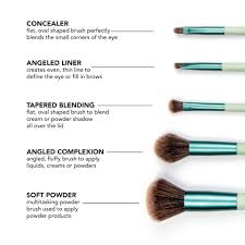 tada natural beauty makeup brush set