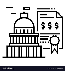 Government bond solid Royalty Free Vector Image