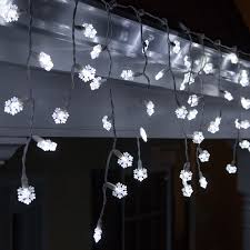 70 snowflake led icicle lights cool