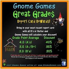 great grade earn rewards at gnome games