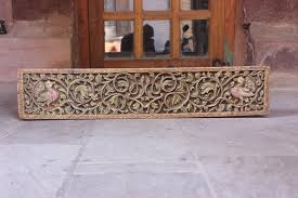 South Indian Wooden Hand Carved Panel