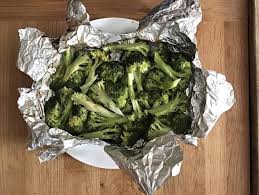 grilled broccoli in foil bbq foil