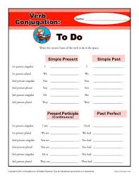 To Do Verb Conjugation Worksheets 2nd 3rd 4th 5th Grade