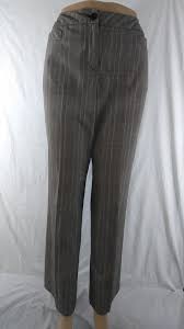 Worthington Petite Womens Size 10p Work Gray Striped